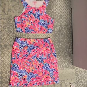 Lily Pulitzer two piece crop set